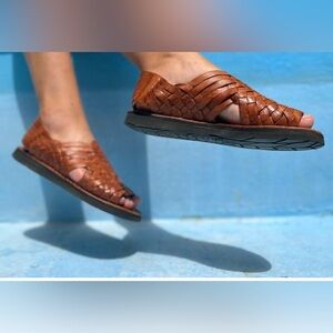 Men's Brown Leather Sandals
